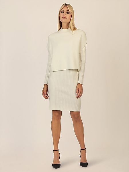 Apart Strickkleid aus Rippenstrickkleid und ärmellosem günstig online kaufen