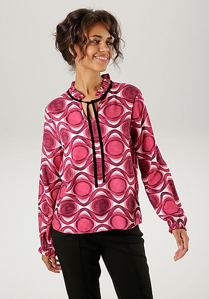 Aniston CASUAL Schlupfbluse mit trendfarbenen, grafischem günstig online kaufen