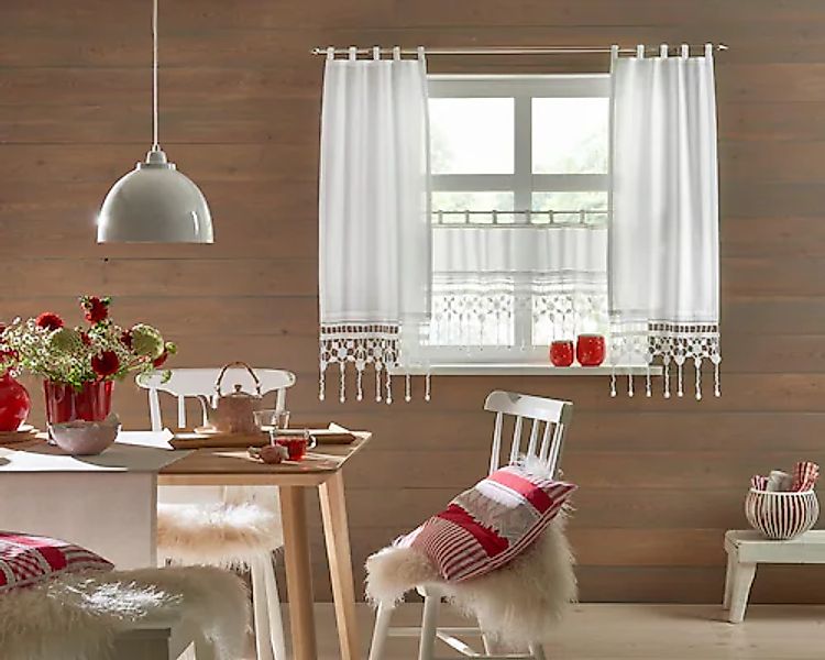 HOSSNER - ART OF HOME DECO Scheibengardine »Großglockner«, (1 St.), HxB: 12 günstig online kaufen