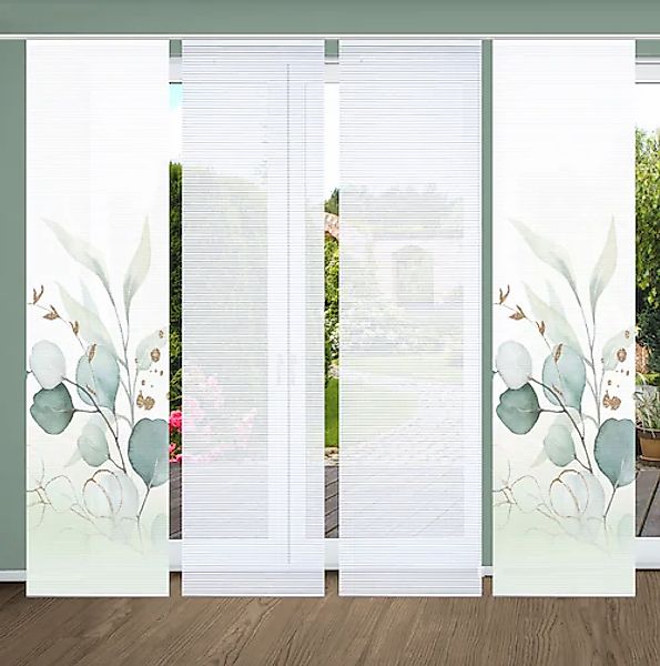 HOME in green Schiebegardine »ABANIO« Paneelwagen 4 Stk. tlg. SET DIGITALDR günstig online kaufen