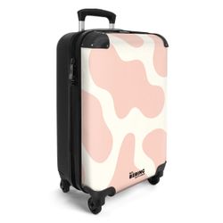 NoBoringSuitcases.com© Hartschalen-Trolley Weiß mit rosa Flecken günstig online kaufen