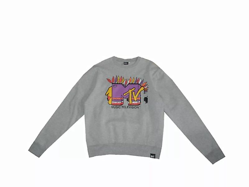 YO! RAPS MTV Rundhalsshirt MTV Herren Sweatshirt, Feather Logo, Grau (Stück günstig online kaufen
