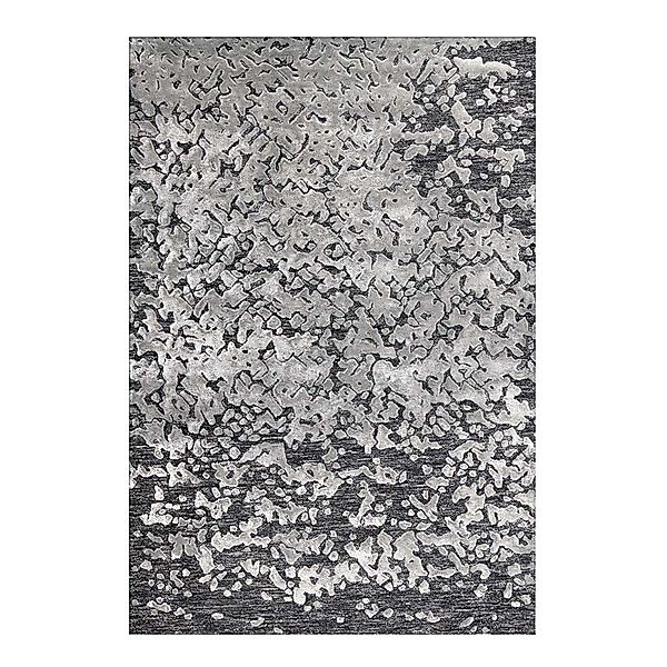 Kurzflor Teppich in Grau und Beige 2 cm hoch günstig online kaufen