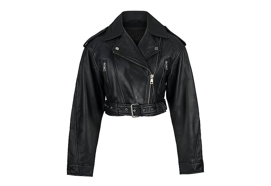 trueprodigy Lederjacke Rosa Oversize Bikerjacke mit Reißverschlussdetails günstig online kaufen