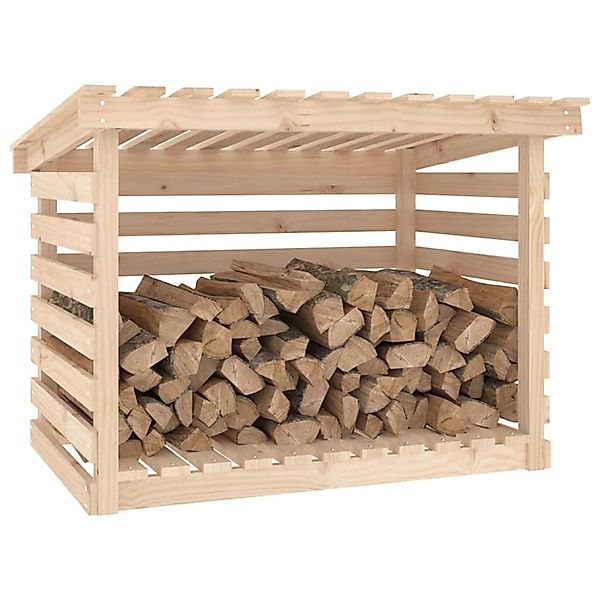 vidaXL Kaminholzregal, Brennholzregal 108x73x79 cm Massivholz günstig online kaufen