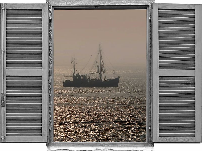 queence Wandtattoo "Schiff im Wasser", (1 St.), Wandsticker, Wandbild, selb günstig online kaufen