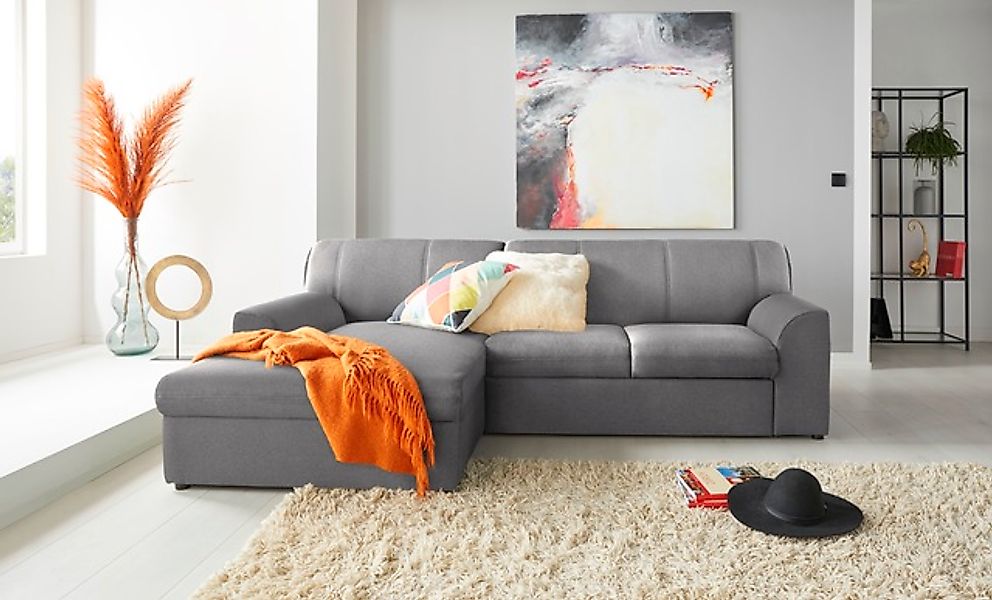 DOMO collection Ecksofa »Topper, elegant und zeitlos, kompaktes Stellmaß 24 günstig online kaufen