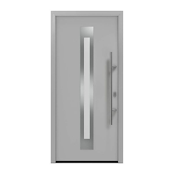 EcoStar Haustür Isopro IP 770S Weißaluminium 110 cm x 210 cm DIN R günstig online kaufen