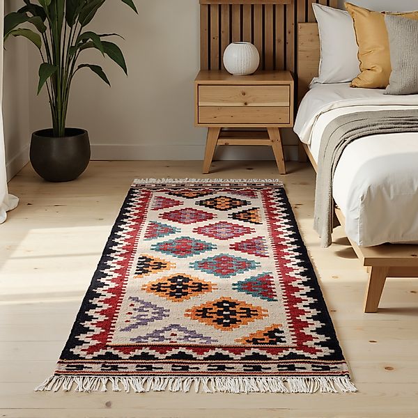 HANSE Home Teppich »Kelim Kian«, rechteckig, 3 mm Höhe, Wolle, Baumwolle, N günstig online kaufen