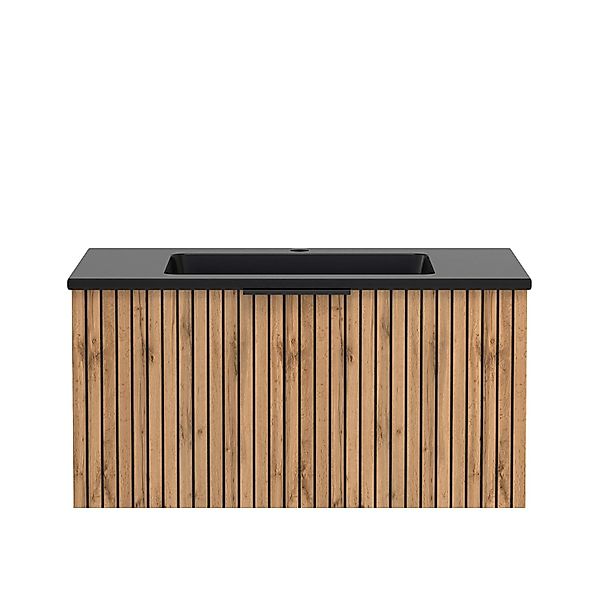 Held Möbel Waschtisch Manchester Mineralgussbecken Schwarz 41 x 80 x 47cm E günstig online kaufen