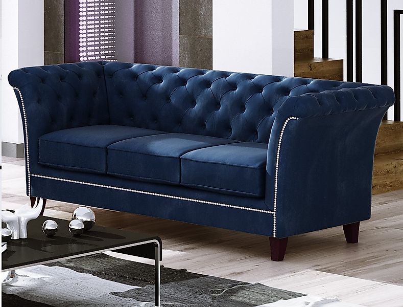 S-Style Möbel Chesterfield-Sofa 3-Sitzer Rainsburg aus günstig online kaufen