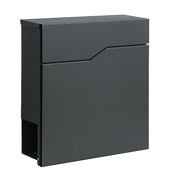 KARAT Briefkasten Jean Stahl Wandbriefkasten mit Zeitungsfach und Großer Ei günstig online kaufen