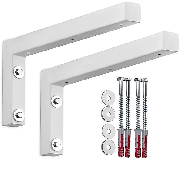 SOTECH 2 x Wandkonsole L-Winkel WK350 350 x 150 x 30 mm Weiß Matt günstig online kaufen