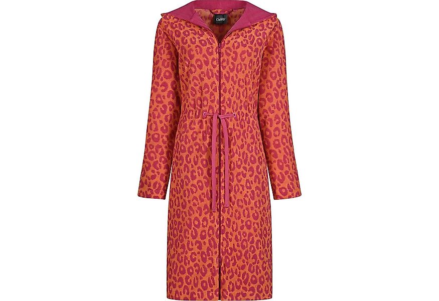 Cawö Home Damenbademantel Two-Tone Leo 851 Kurzmantel mit Kapuze Frottier, günstig online kaufen