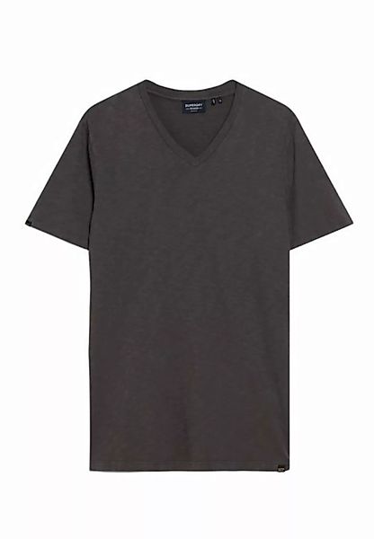 Superdry T-Shirt Superdry Herren T-Shirt V NECK SLUB Dark Grey günstig online kaufen
