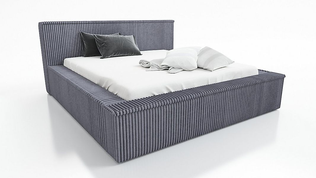 A&J MöbelLand GmbH Polsterbett RIO mit Lattenrost und Bettkasten. (Bett mit günstig online kaufen