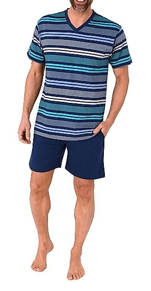 Normann Pyjama Herren kurzarm Schlafanzug Shorty Streifenoptik - auch in Üb günstig online kaufen