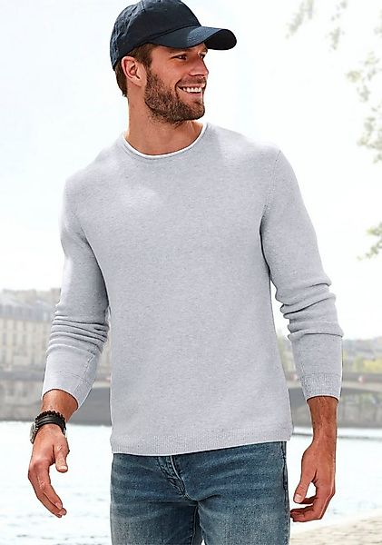 AUTHENTIC LE JOGGER Strickpullover mit Double-Layer Optik, Pullover aus rei günstig online kaufen