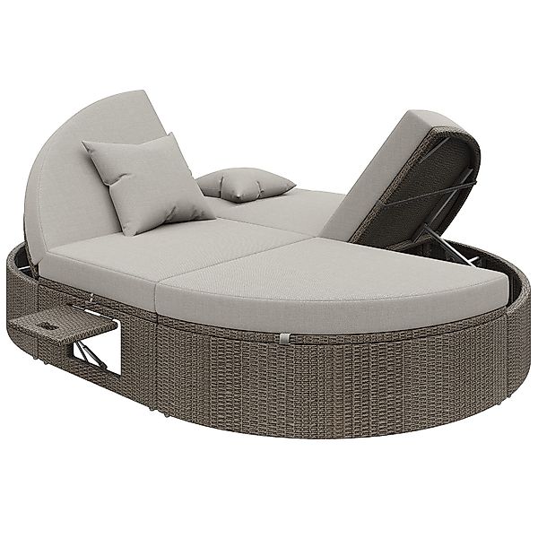 MC Star Sonneninsel Rattan Doppel-Liege, Outdoor günstig online kaufen
