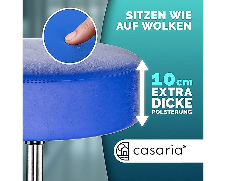 Casaria Drehhocker, Höhenverstellbar 10cm Polsterung 46-60cm Sitzhöhe 360° günstig online kaufen