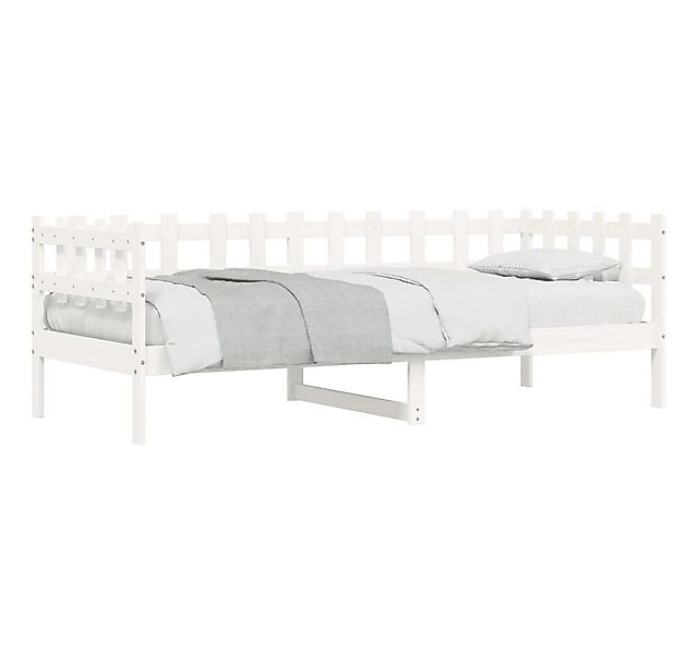 vidaXL Bett Tagesbett ohne Matratze Weiß 80x200 cm Massivholz Kiefer günstig online kaufen