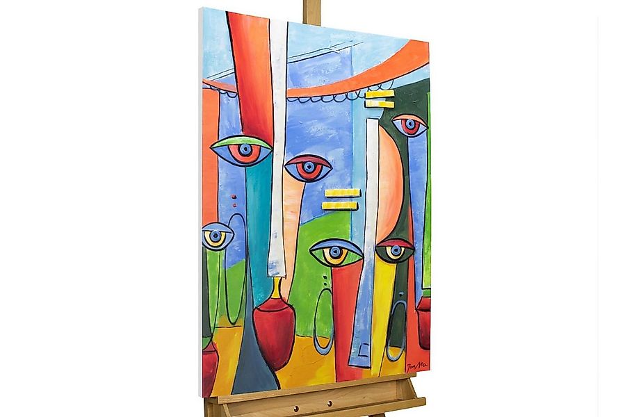 KUNSTLOFT Gemälde Farben der Gesellschaft 60x90 cm, Leinwandbild 100% HANDG günstig online kaufen