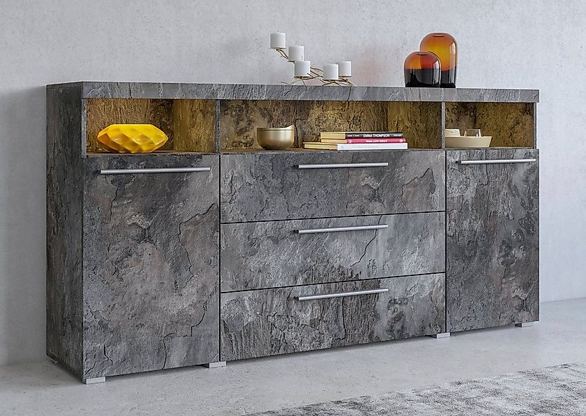 INOSIGN Sideboard India,Breite 182cm moderne Anrichte 2Türen,3 Schubladen, günstig online kaufen