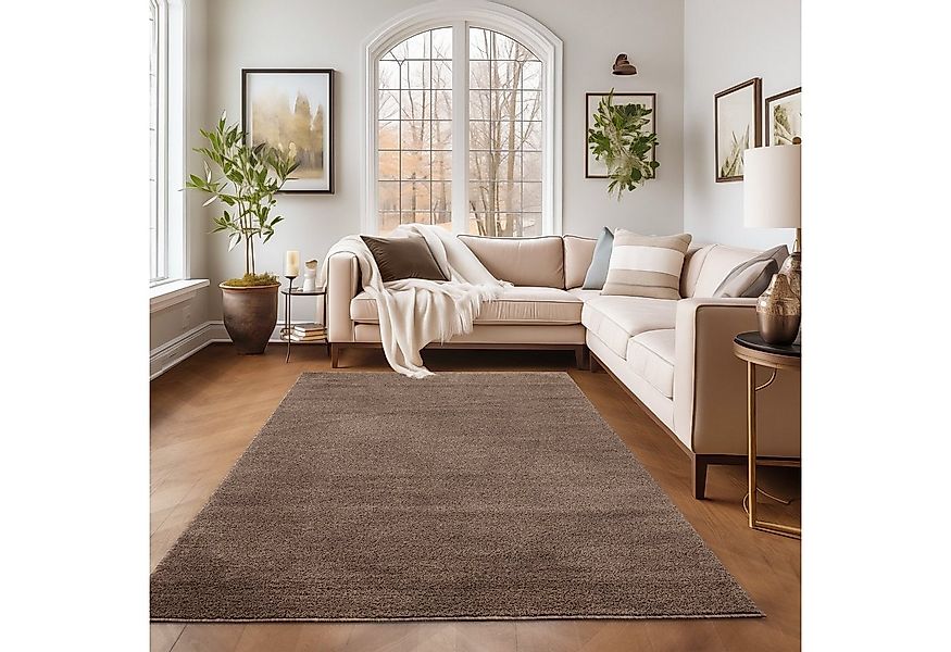 SIMPEX24 Teppich Unicolor - Einfarbig, Läufer, Höhe: 11 mm, Einfarbig Kurzf günstig online kaufen