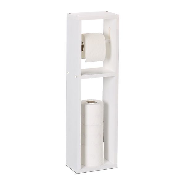 relaxdays Toilettenpapierhalter in Weiß günstig online kaufen