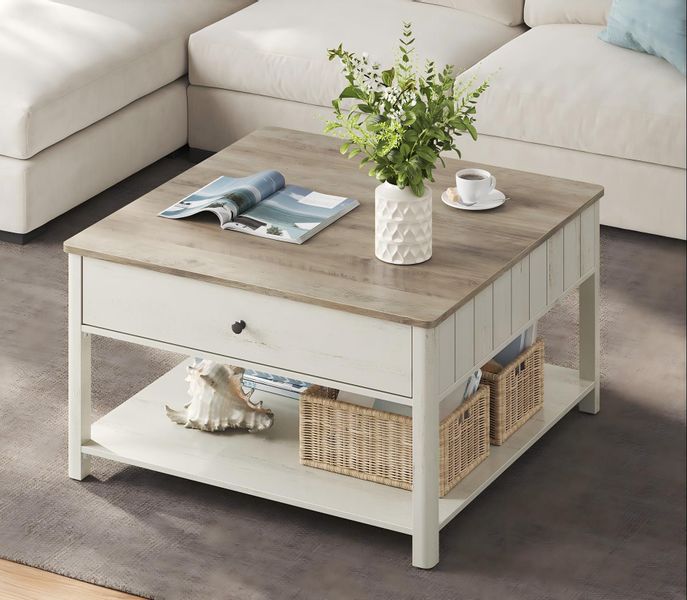 VASAGLE Couchtisch, Wohnzimmertisch, viel Stauraum, 80 günstig online kaufen