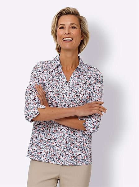 Sieh an! Klassische Bluse Druckbluse günstig online kaufen