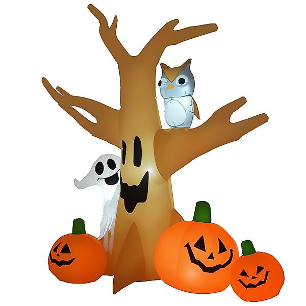 HOMCOM Halloween Aufblasbares Spukgespenst Luftfigur Aufleuchtend Deko 120/ günstig online kaufen