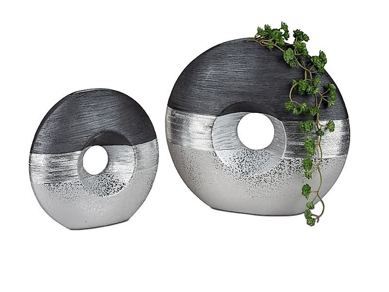 formano Dekovase Luxor, Farbe: Silber, Motiv: günstig online kaufen