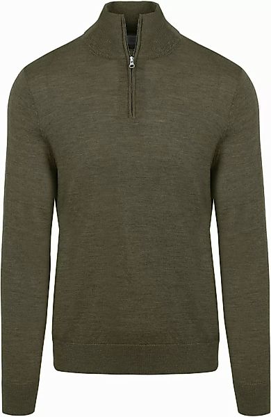 King Essentials The Michael Half Zip Pull Army Merino Grün - Größe XXL günstig online kaufen