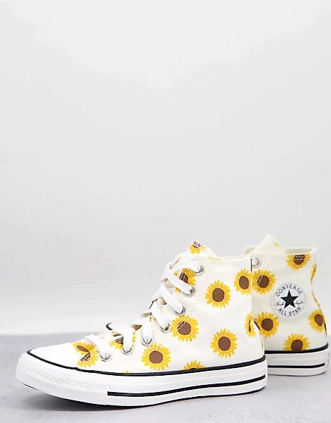 Converse – Chuck 70 Hi – Knöchelhohe Sneaker in gebrochenem Weiß mit Sonnen günstig online kaufen