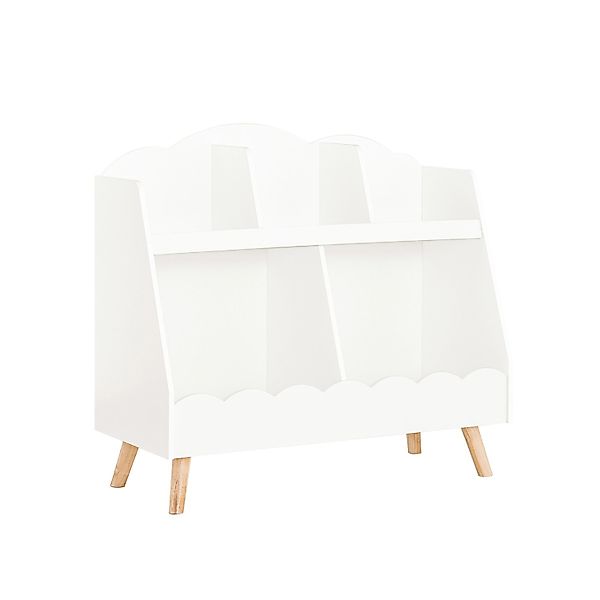 SoBuy Kinderregal mit 5 Fächern Bücherregal Aufbewahrungsregal Weiß KMB100- günstig online kaufen