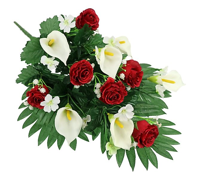 I.GE.A. Kunstblume "Aufleger mit künstlichen Rosen und Calla", Grableger Fr günstig online kaufen
