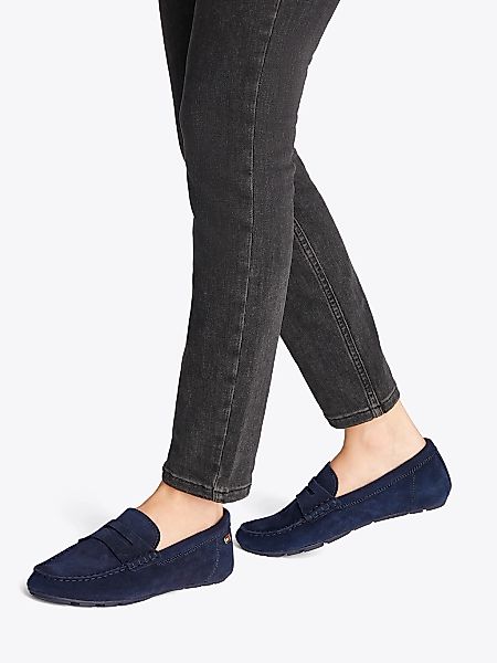 Tommy Hilfiger FLAG SOFT SUEDE DRIVER LOAFER Slipper, Schlupfschuh, Bequems günstig online kaufen