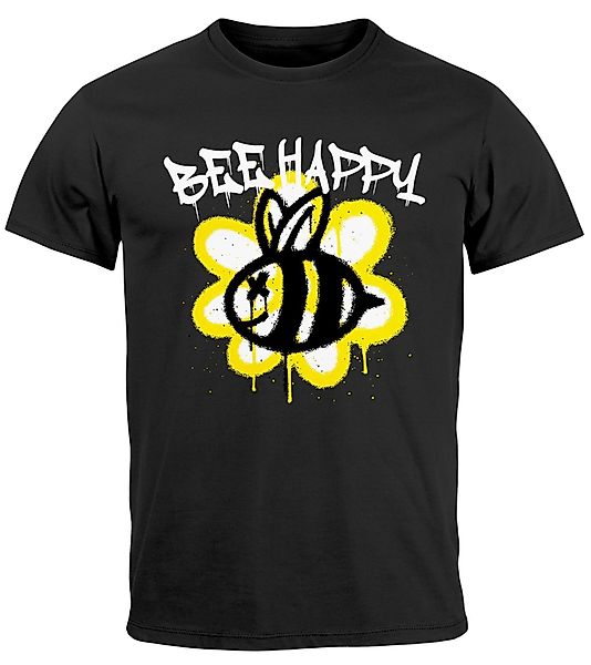 Neverless Print-Shirt Herren T-Shirt Aufdruck Bee günstig online kaufen