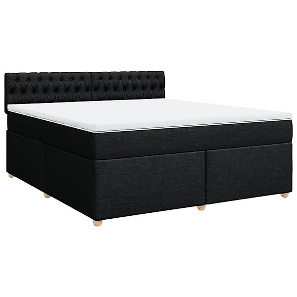 vidaXL Boxspringbett mit Matratze Schwarz 180x200 cm Stoff 3289068 günstig online kaufen