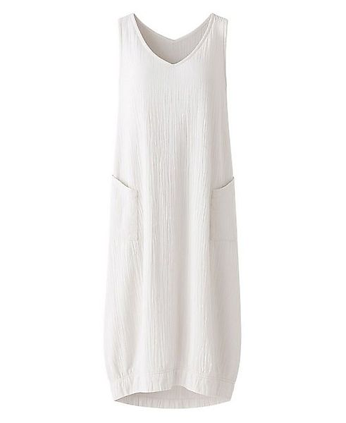 WENOR Sommerkleid Damen Musselin Strandkleid ärmellos 100 % Baumwolle mit T günstig online kaufen