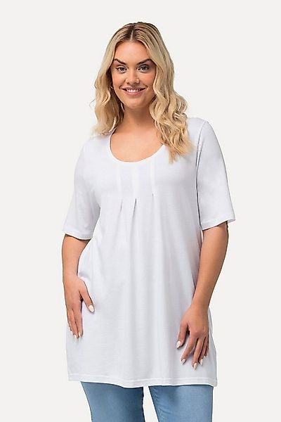 Ulla Popken T-Shirt T-Shirt Zierfalten A-Linie Rundhals Halbarm Modal günstig online kaufen