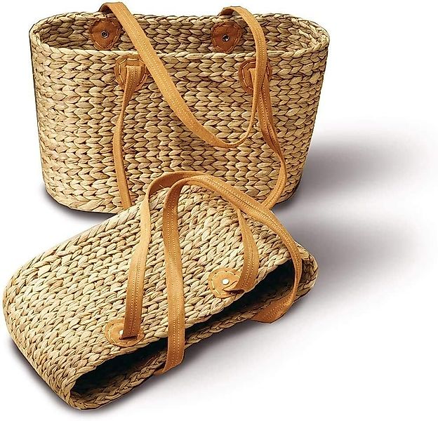 Neustanlo Einkaufskorb Einkaufstasche/Einkaufskorb aus Wasserhyazinthe Groß günstig online kaufen