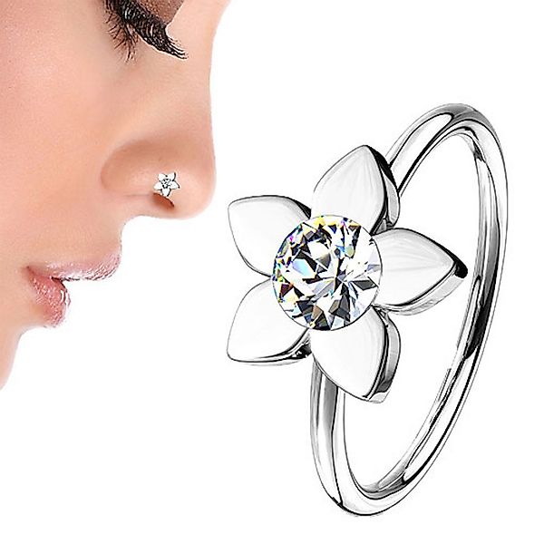 Taffstyle Nasenpiercing Piercing Biegbar Blume mit günstig online kaufen