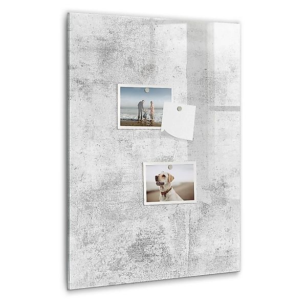 Tulup Glasmagnettafel Beschreibbar Betonwand 40x60 cm Magnettafel Wand Glas günstig online kaufen