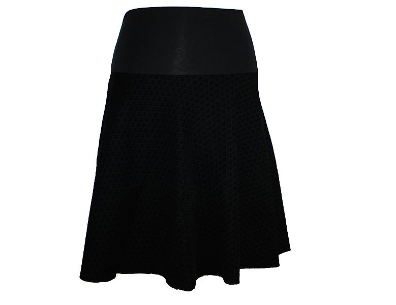 dunkle design A-Linien-Rock Scuba Schwarz Karo Flockprint elastisch günstig online kaufen