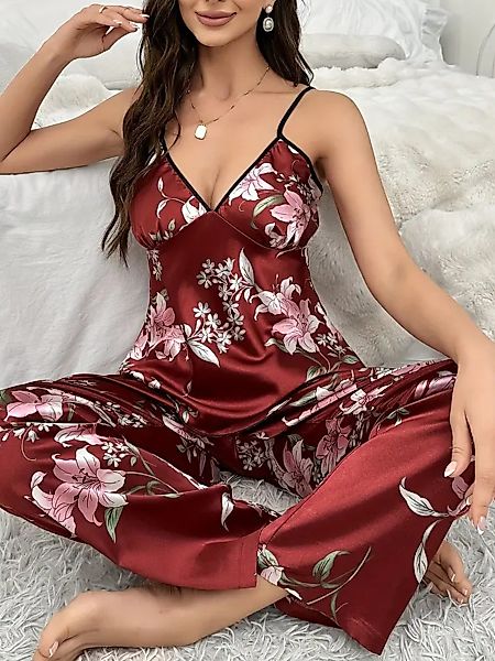 Elegant Love Capri-Pyjama Loungewear aus Satin: günstig online kaufen