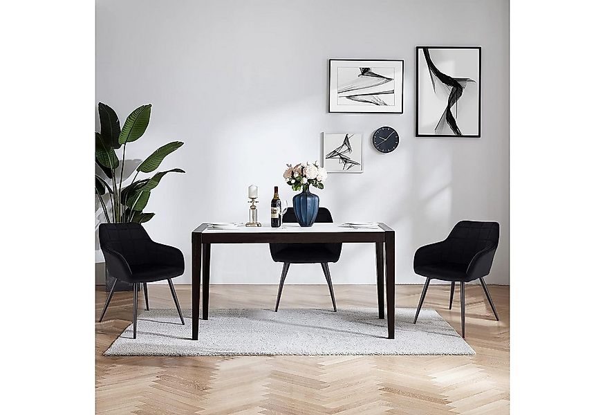 Woltu Esszimmerstuhl (1 St), Polsterstuhl mit Armlehne, Metallbeine günstig online kaufen