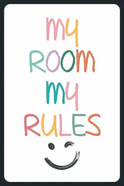 queence Metallbild »My Rules« Sprüche 1 Stk. tlg. günstig online kaufen