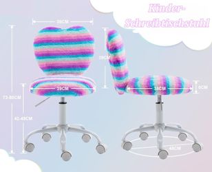 CHAIRUS Stuhl höhenverstellbarer Kinderdrehstuhl aus Kunstfell günstig online kaufen